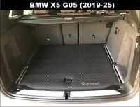 แผ่นปูท้ายรถ BMW X5 G05 (2019-25) ลายกระดุมเล็กPVC สีดำ เข้ารูป ตรงรุ่นรถ