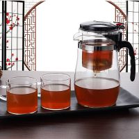 Purple Clay Teapot Tea Set Teapot Cup飘逸杯茶具套装防爆耐热泡茶壶花茶壶玻璃茶杯