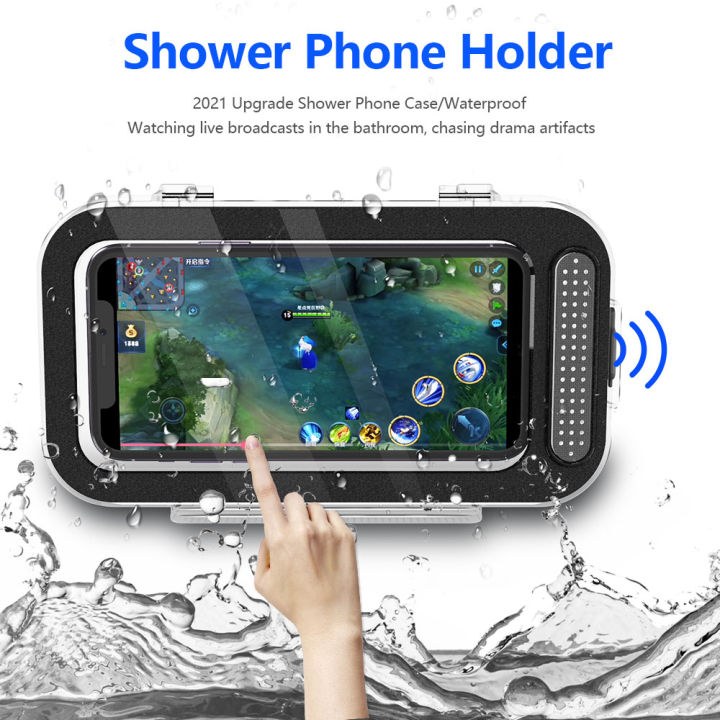 bathroom-toilet-mobile-phone-holder-box-wall-mounted-soap-bracket-6-8-inch-phone-storage-case-waterproof-shower-watching-holder