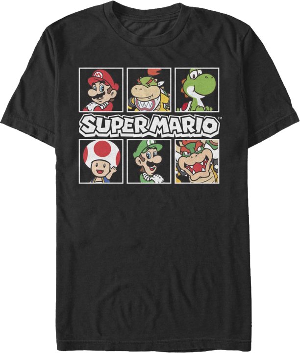 Super Mario Bros. Character Pictures Nintendo T-Shirt | Lazada PH