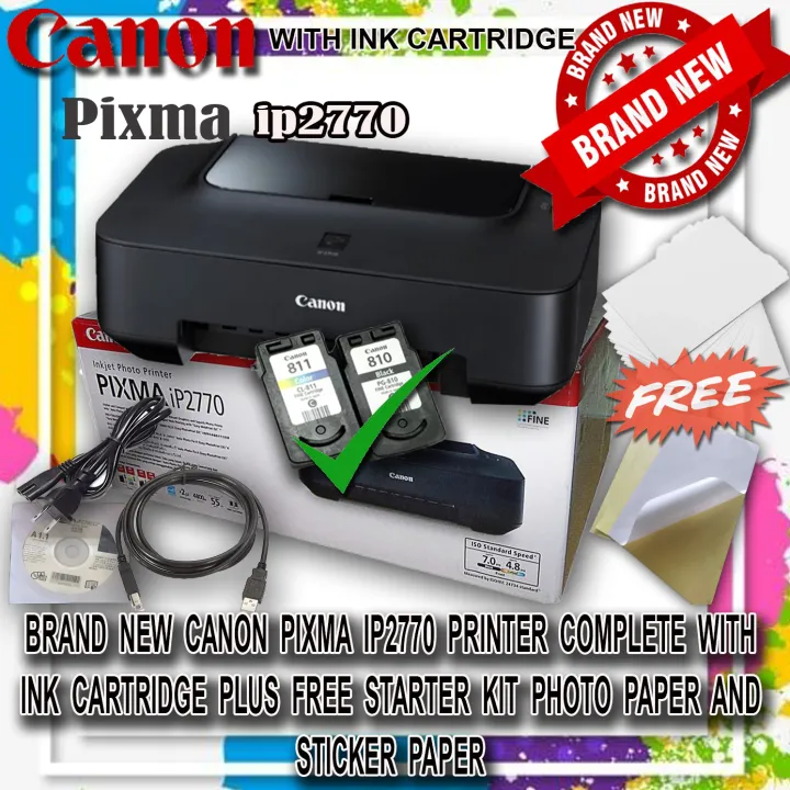 CANON PIXMA IP2770 INKJET PHOTO PRINTER BRAND NEW COMPLETE WITH INK