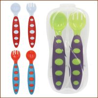 Baby Spoons Tableware Infant Children Soft Soup Fork Cochleare Baby Spoon Kitchen Utensils Kid Feeding Infant Spoon + Retail Box Bowl Fork Spoon Sets