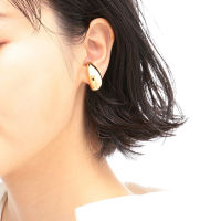 Earbone Clip Inset คลิปหนีบหูไม่เจ็บปวดทิวทัศน์ต่างหูลมหนาวผู้หญิงพื้นผิวเรียบไม่มีรูหูต่างหูแบบหนีบ Hundi