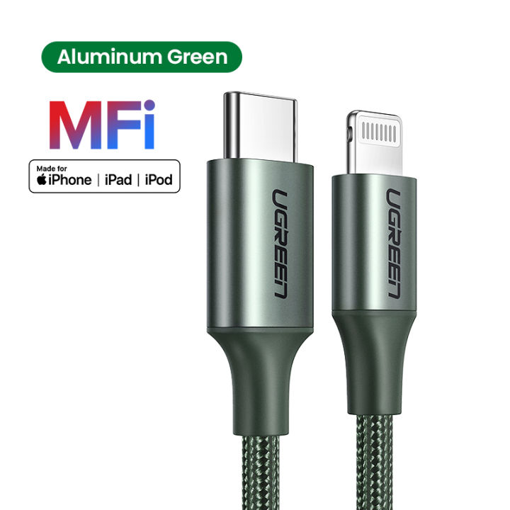 Ugreen MFi USB C to Lightning iPhone Charger Cable for iPhone 13 mini Pro Max 8 PD 18W 20W Fast Charging Data Cable for Macbook