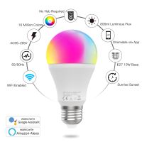 Moes WiFi Smart LED Dimmable Light Bulb 10W RGB C+W Smart Life App Rhythm Control Work with Alexa Home E27 95-265V
