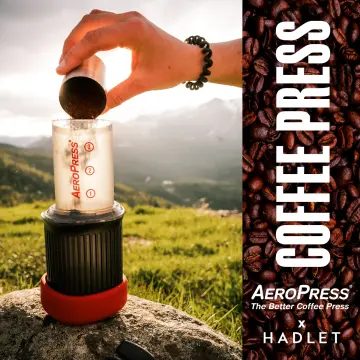 Aeropress Go Portable Coffee Press, 1-3 Cups (350 Filters Included)