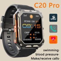 C20 PRO 2023 IP68ตรวจจับความดันโลหิตโทรผ่านบลูทูธสมาร์ทวอท์ชกันน้ำได้สำหรับผู้ชาย Smartwatch Olahraga ว่ายน้ำดำน้ำ