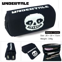 Undertale Sans Permainan Pensil Case Dompet Double Ritsleting Sekolah Alat Tulis Anak Laki-laki Anak Perempuan Anime Hadiah