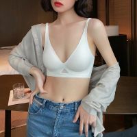 【cw】 Traces Female Thin Breathable Large Breasts Show Small No Soft Support Cover ！