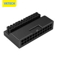 [Vktech] 24Pin ถึง90องศา Motherboard ATX ตัวเชื่อมต่อพาวเวอร์ซัพพลายพวงมาลัยอะแดปเตอร์