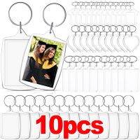 1/5/10pcs Transparent Photo Frame Keychain Tassels Snap-In Custom Insert Photo Acrylic Blank Keyring Clear Blank Picture Pendant Key Chains