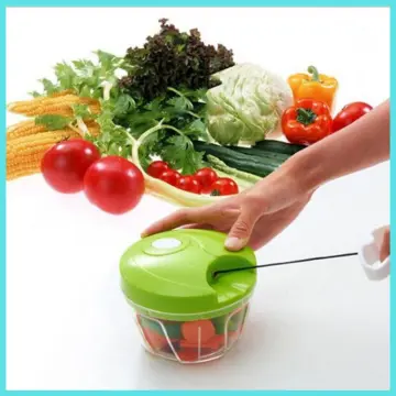 Manual Food Chopper Manual Food Processor Pull Cord Manual Chopper Manual Vegetable Chopper with Varying Chopping Sizes Hand Food Chopper with