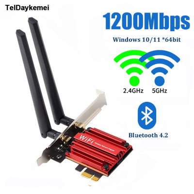 1200Mbps Wireless PCI-e อะแดปเตอร์802.11ac Bluetooth 4.0พร้อม Intel การ์ด Wifi 2.4G/5GHz Desktop PCI อะแดปเตอร์แบบเร็วเป็นพิเศษสำหรับ Windows