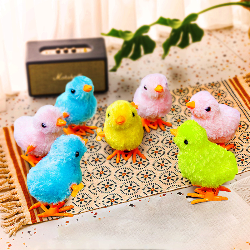 [Ready Stock] Cut Plus Wind Up Chicken Toy Kids Educational Toy Clockwork Jumping Walking Chicks Toys Baby Gifts Main Budak