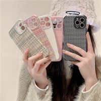 shuohaa173 เคสโทรศัพท์มือถือ แบบนิ่ม ลายสก๊อต สีชมพู หรูหรา สําหรับ IPhone 7 8 Plus 7 8 XR XS Max 11 12 13 Pro Max 14 Plus 14 Pro Max