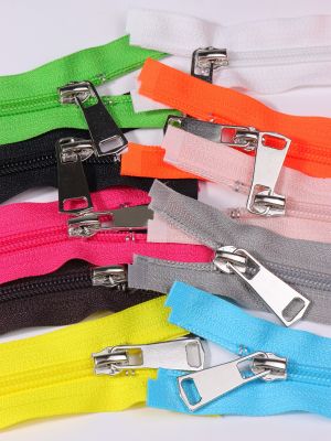 5pcs 5#40cm-80cm (15.7-31.5 inches) closed nylon coil zipper fits clothes in 10 colors Door Hardware Locks Fabric Material