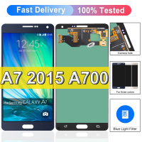 AMOLED ของแท้สำหรับ Samsung Galaxy A7 A700จอแอลซีดี A7000 A700H A700F A700FD สัมผัสหน้าจอ LCD อะไหล่ทดแทนประกอบหน้าจอดิจิตอล