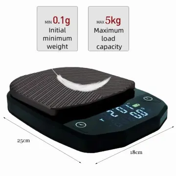 Digital Coffee Scale Electronic Mini Smart With Timer USB Kitchen