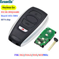 Oibwye ชิป4B สมาร์ท Keyless กุญแจรีโมต FSK 312/314.3/315/433MHz 74สำหรับ Outback Forester ซูบารุเลกาซี่ BRZ รถยนต์ Impreza XV HYQ14AHC WRX