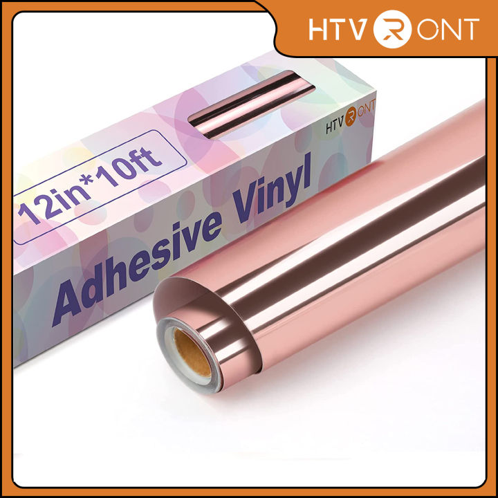 Craftables Rose Gold Vinyl Roll - Permanent, Adhesive, Glossy & Waterproof, 12 x 10