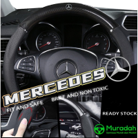 ที่หุ้มพวงมาลัยรถยนต์หนังคาร์บอนไฟเบอร์ Mercedes-Benz W203 W210 W211 W124 W202 W204 AMG E300L E300L S-Class C-Class C180 Glk300 Cls Clk Slk