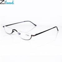 Zilead Ultra-light Metal Half Frame Reading Glasses Portable Men Business Presbyopia Glasses With Case Unisex Diopter 1.0to 4.0