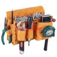 กระเป๋าเครื่องมือช่างไฟฟ้า cowhide TOOL Fanny Pack Portable Storage Electric Drill BAG ไขควงฮาร์ดแวร์กระเป๋าเครื่องมือ outdoor waist bags