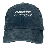 【Vintage cowboy hat】 Korean Style Working Hat Limited Evinrude Outboard E Tec Motors Racing Engines Edition1 Daily Wear Denim Cap 8785