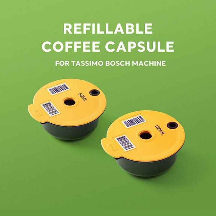 iCafilas For Tassimo Coffee Capsules 200ml/180ml/220ml Refill Reusable  Coffee Filter Pod Rechargeable Tassimo for Bosch-s Maker