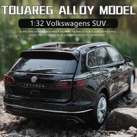 1:32โฟล์คสวาเกน Agens Touareg SUV รถโลหะผสมรุ่นรถยนต์ไดคาสท์และของเล่นยานพาหนะรถโลหะรุ่นจำลองแสงเสียงคอลเลกชันเด็กของขวัญ