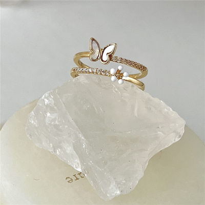 แหวนแต่งงานเครื่องประดับ Cincin Anak Perempuan แหวนยอดนิยมแหวนผีเสื้อของขวัญแหวนอารมณ์แหวนแฟชั่น