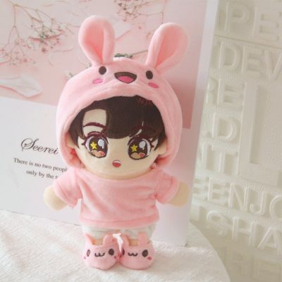 [Free ship] rabbit clothes 20cm suit baby love bean doll hat shoes