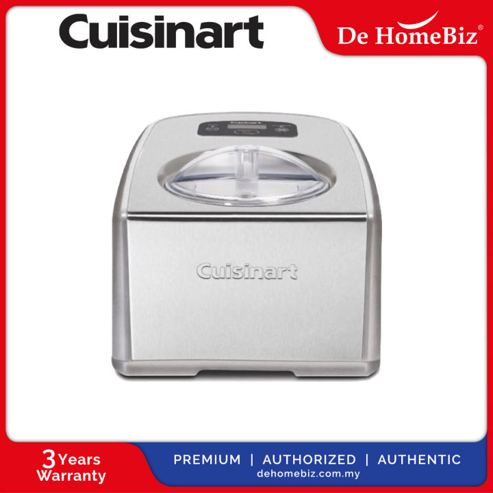 Cuisinart ICE-100 1.5-Quart Ice Cream and Gelato Maker, Fully Automatic  with a Commercial Quality Compressor and 2-Paddles, 10-Minute Keep Cool