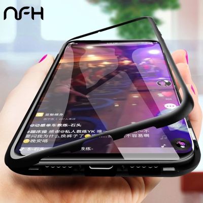 「Enjoy electronic」 Magnetic Double Sided Glass Metal Phone Case For Huawei P40 P30 P20 Pro 9x Y9 P Smart Z 2019 Honor 20 30 50 Mate 30 20 Lite