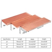นำความรร้อนแผงระบายความร้อนชิปทองแดงบริสุทธิ์ "ฮีทซิงค์" สำหรับ M.2 2280 PCI-E NVME SSD 2/3/4Mm