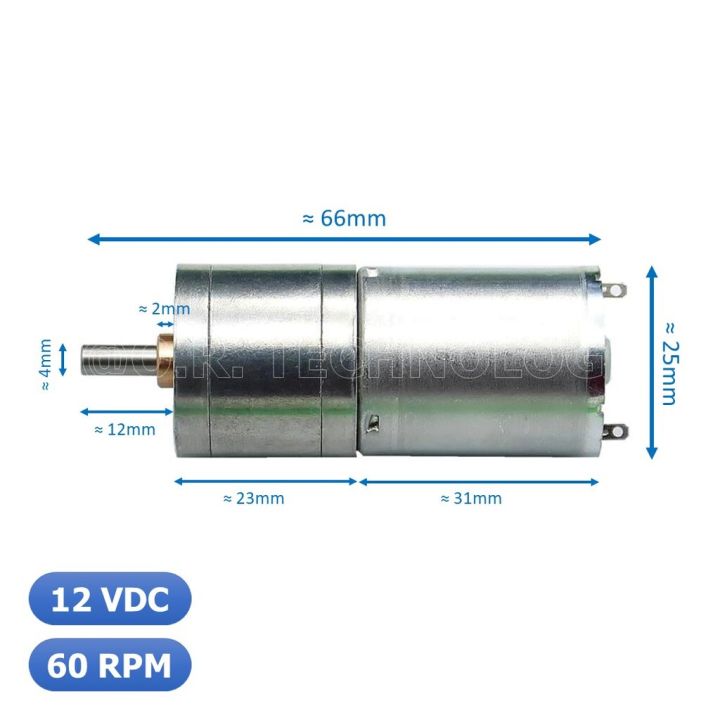 1ชิ้น-jb357-มอเตอร์-มอเตอร์เกียร์-มอเตอร์อเนกประสงค์-25ga-370-12vdc-60rpm-dc-gear-motor-shaft-d-4mm