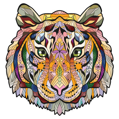 Tiger 3D Wooden Puzzle Kids Jigsaw Puzzles Animal Puzzles Boutique Gift Box Packaging Children Christmas Gifts Toys