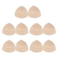 Bra Pads Inserts Triangle Sports Bra Pad Inserts 5 Pairs Soft Breathable Nipple Cover With Thickened Massage Layer Removable Bra Pads For Sports Bra A/B Or C/D D/E Cup enjoyment