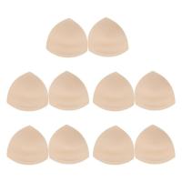 Sports Bra Inserts Triangle Breathable Bra Pads 5 Pairs Soft Breathable Nipple Cover With Thickened Massage Layer Removable Bra Pads For Sports Bra A/B Or C/D D/E Cup usual