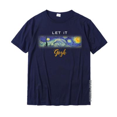 HotFunny Vincent Van Gogh Starry Night Let It Gogh Raglan เบสบอล Tee การ์ตูน T เสื้อ Tops Tees สำหรับผู้ชายขายผ้าฝ้ายเสื้อยืด