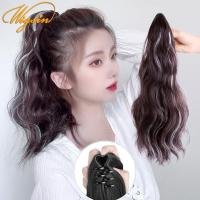 40 ซม. สังเคราะห์สั้น Wavy Curly Ponytail Claw คลิปในหางม้า Hair Extension ไฮไลท์สีดำสีเทา Hairpiece สำหรับผู้หญิง