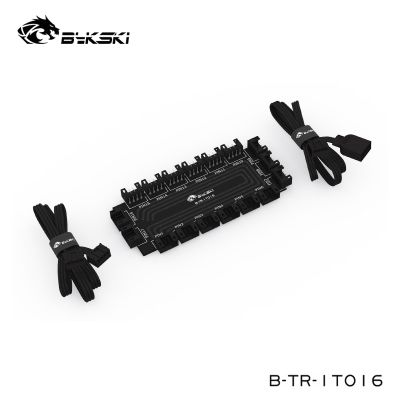 Bykski 5โวลต์ ARGB Spliter 1ถึง16อุปกรณ์ระบบแสงสว่าง,HUB สนับสนุนการควบคุมเมนบอร์ด,B-TR-1TO16