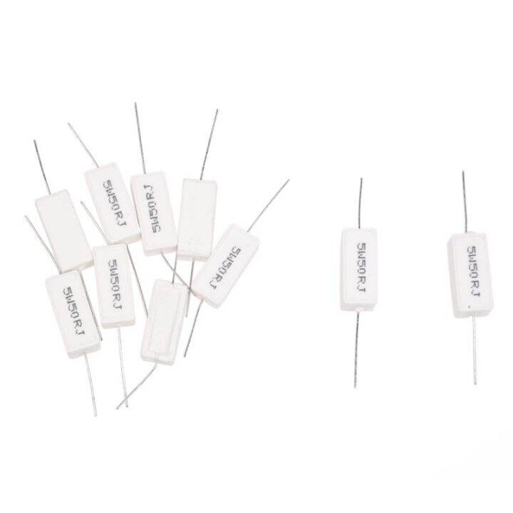10 Pcs Axial Wirewound Cement Resistor 5W Watt 50 Ohm 5 Lazada PH