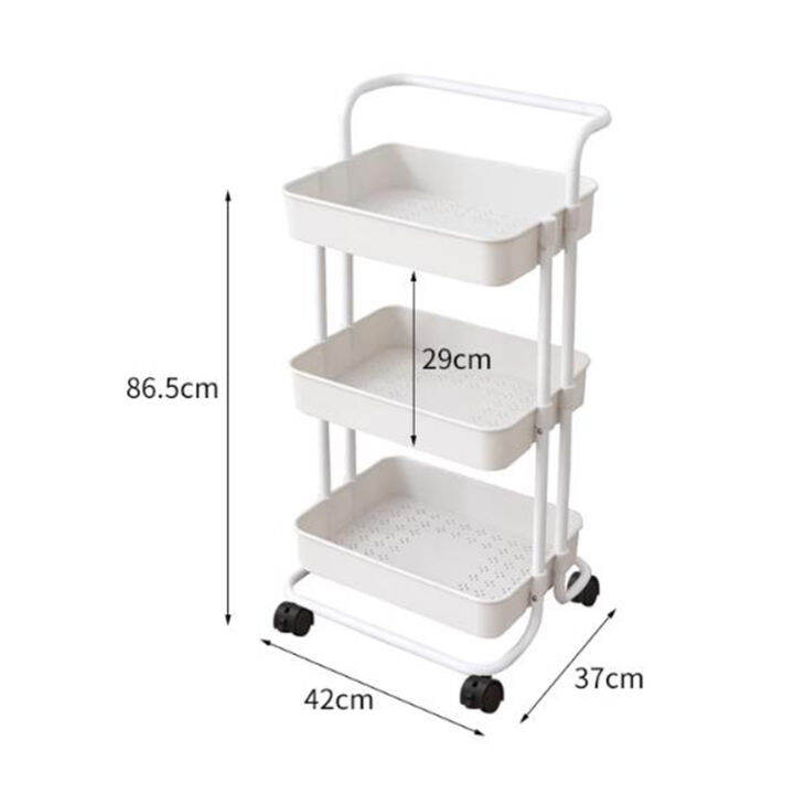 onesunys-4colors-ชั้นวางของ3ชั้น-พร้อมล้อเลื่อน-ที่จับ-รถเข็นอาหาร-rolling-cart-shelf-ชั้นวางโครงเหล็ก-กันสนิม-พร้อมส่ง-42-37-86cm