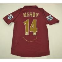 Ready Stock THAILAND Quality Arsenal 2005-2006 Home Retro Soccer Jersey Men Fans Ready Stock Henry