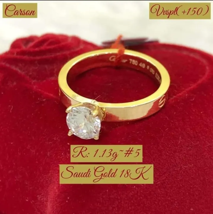 Pawnable 18k Saudi gold inspired designed ladies ring | Lazada PH
