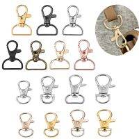 【YF】 10pcs Gold Silver Plated Keychain Lobster Clasp Hooks D Rings Key Buckles Swivel Connector For Jewelry Making Handcrafts