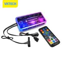 [Vktech] ตัวควบคุมพัดลม RGB 12เซนติเมตรเคสคอมพิวเตอร์การควบคุมระยะไกลพัดลมคอมพิวเตอร์แชสซี