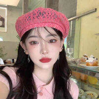 ใหม่ Berets สำหรับผู้หญิงฤดูใบไม้ผลิฤดูร้อนศิลปิน Beret Elegant Lace ดอกไม้ Lady หมวกปรับ Breathable Flat Sun หมวก Beanie Chapeau