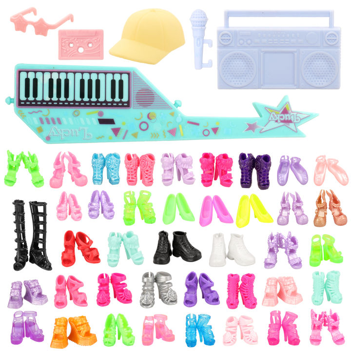 barwa-ชุดดนตรีสไตล์ใหม่ล่าสุด29ชิ้น-4กางเกงด้านบน-4กระโปรง-รองเท้า10ตัว-เครื่องดนตรี6ชิ้น-5กระโปรงที่ดีที่สุดสำหรับเป็นของขวัญของเล่นเด็กหญิง
